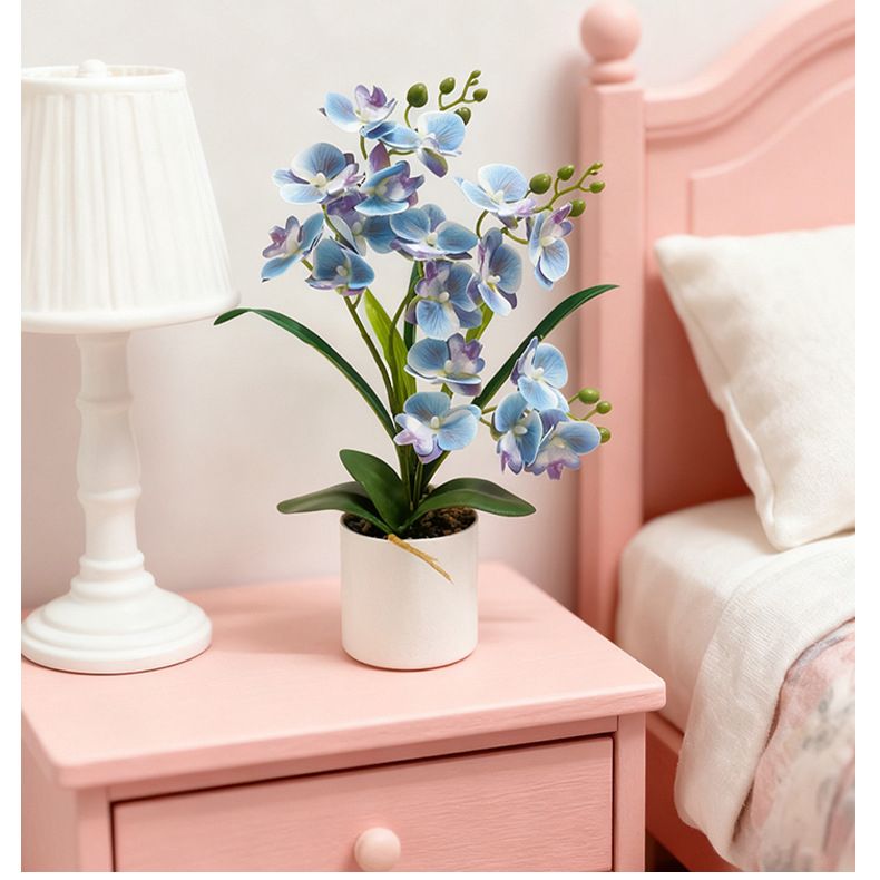 Artificial Moth Orchid Potted Plant, Bringing Natural Vitality into Your Home; Flowers Never Wilt, Staying Evergreen All Year Round./white - Image 4