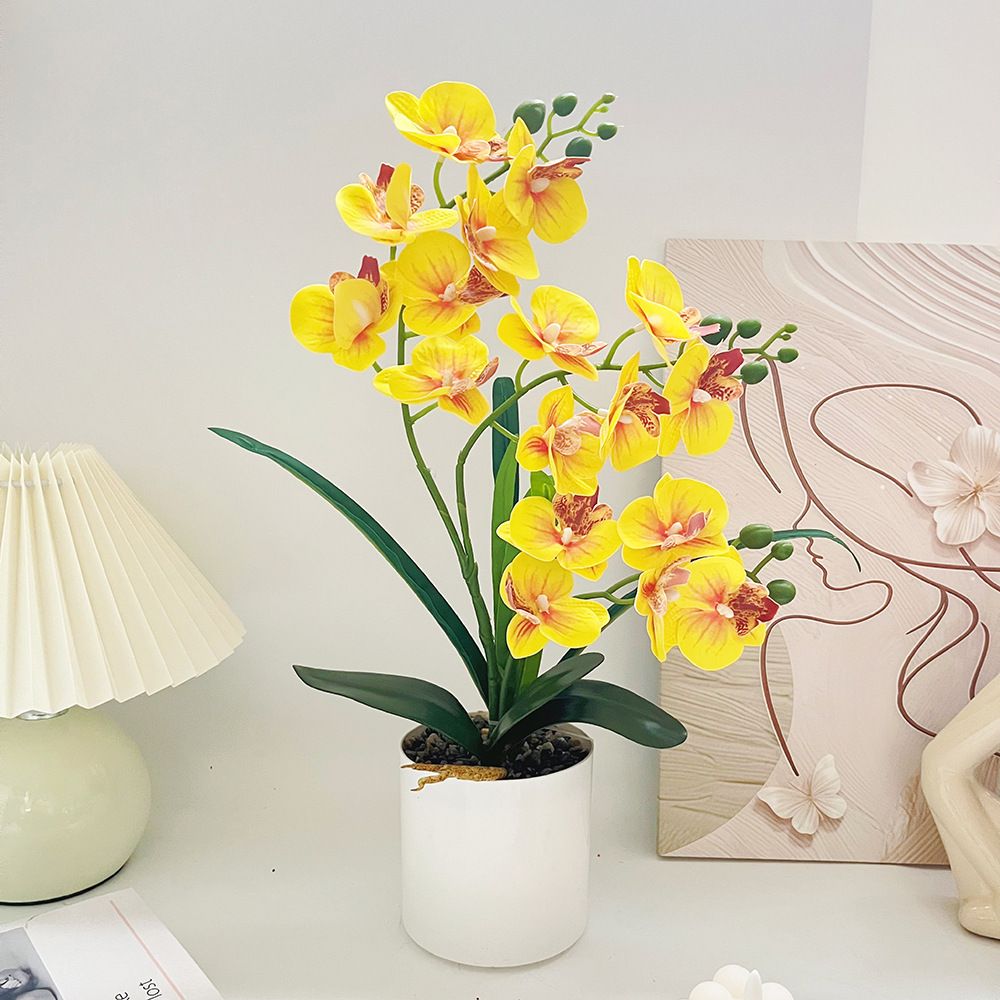 Artificial Moth Orchid Potted Plant, Bringing Natural Vitality into Your Home; Flowers Never Wilt, Staying Evergreen All Year Round./Purple heart - Image 7