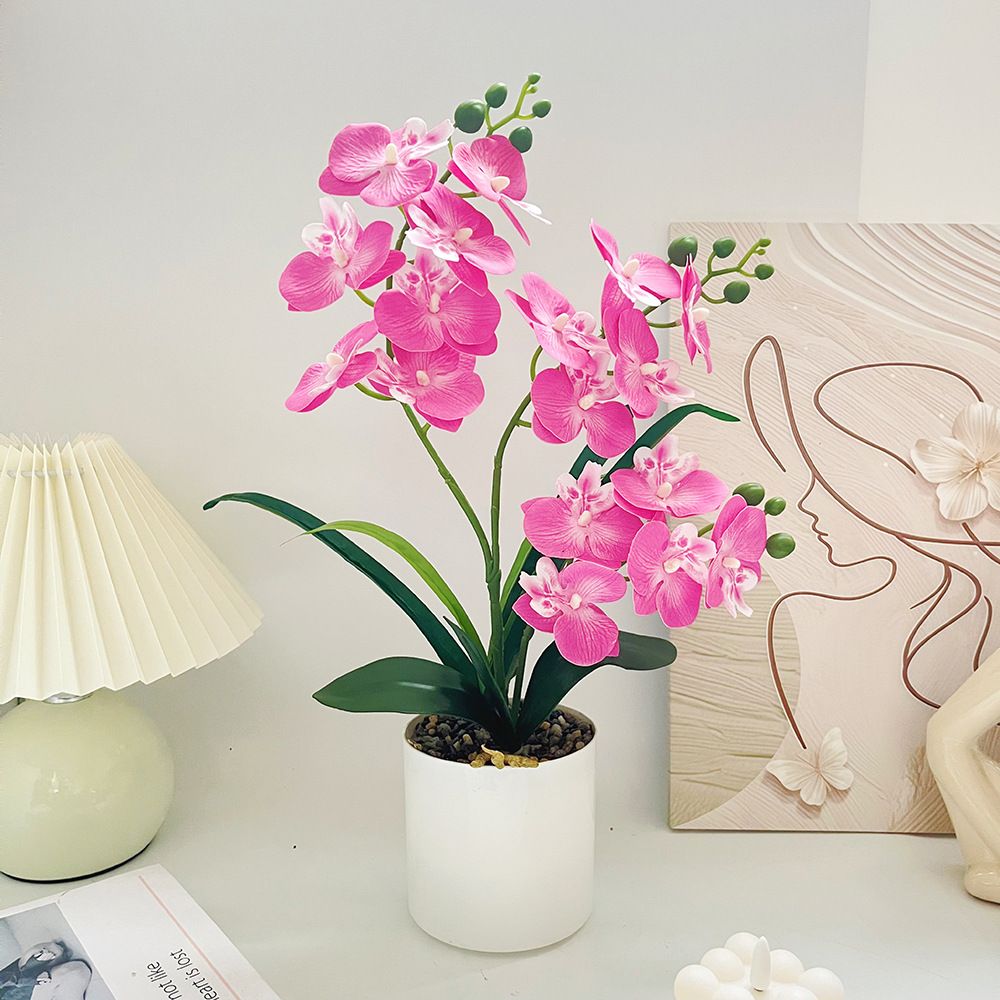 Artificial Moth Orchid Potted Plant, Bringing Natural Vitality into Your Home; Flowers Never Wilt, Staying Evergreen All Year Round./pink - Image 1