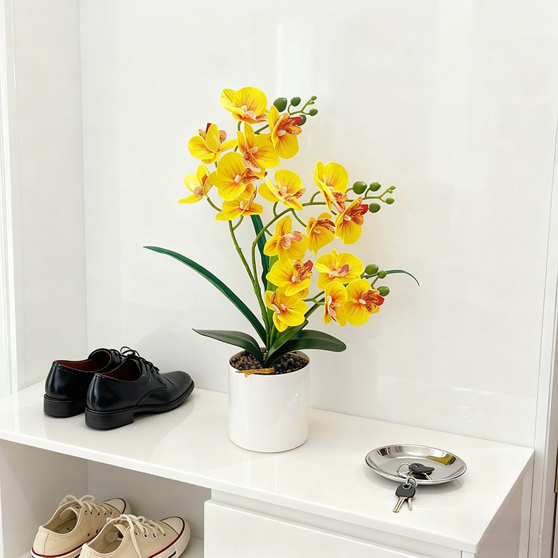 Artificial Moth Orchid Potted Plant, Bringing Natural Vitality into Your Home; Flowers Never Wilt, Staying Evergreen All Year Round./pink - Image 2