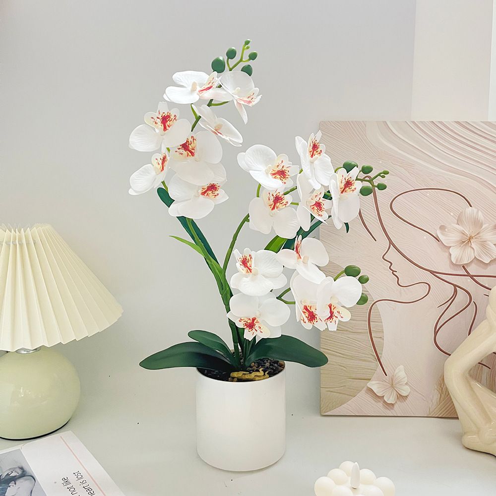 Artificial Moth Orchid Potted Plant, Bringing Natural Vitality into Your Home; Flowers Never Wilt, Staying Evergreen All Year Round./pink - Image 5