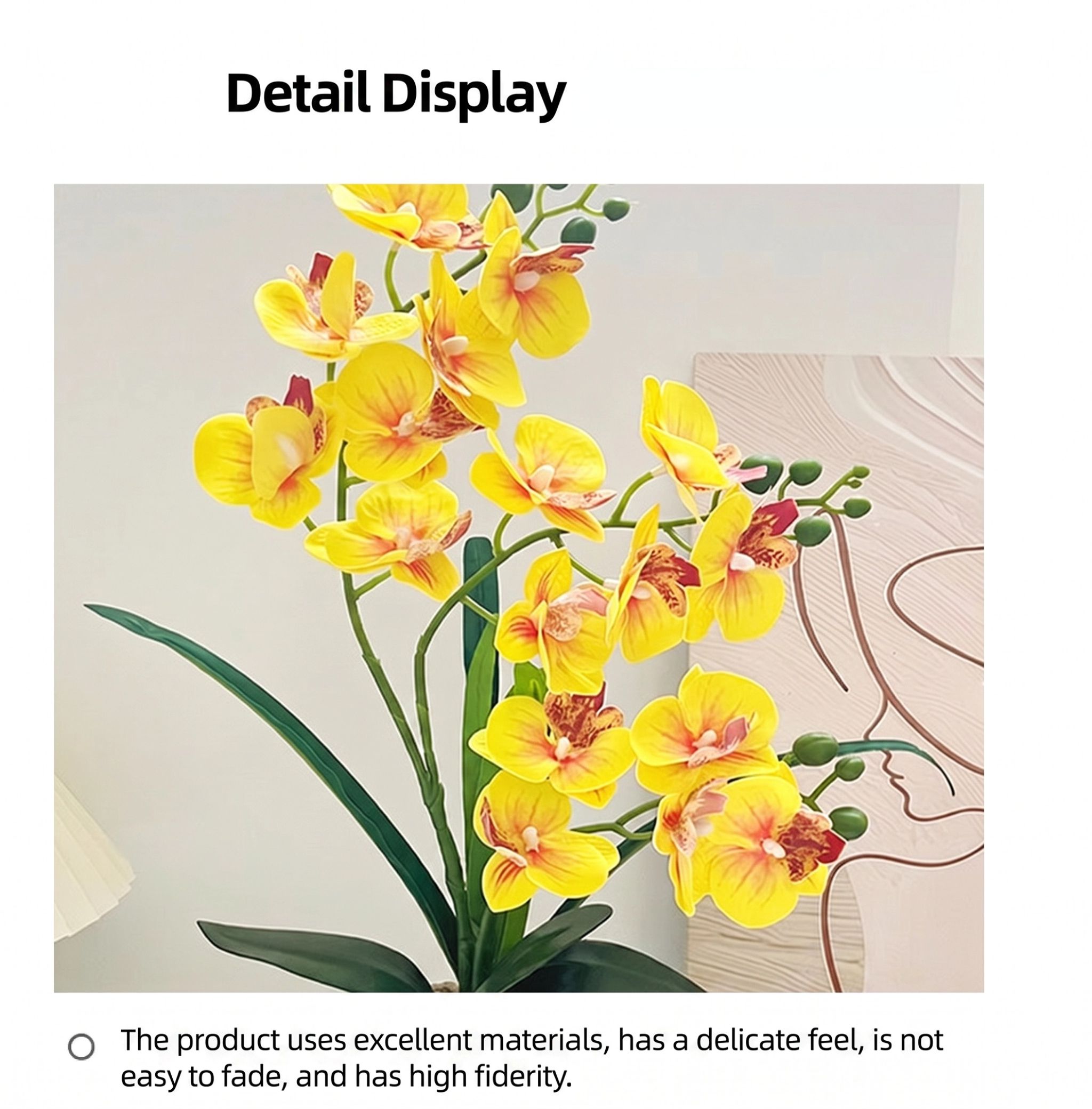 Artificial Moth Orchid Potted Plant, Bringing Natural Vitality into Your Home; Flowers Never Wilt, Staying Evergreen All Year Round./pink - Image 8