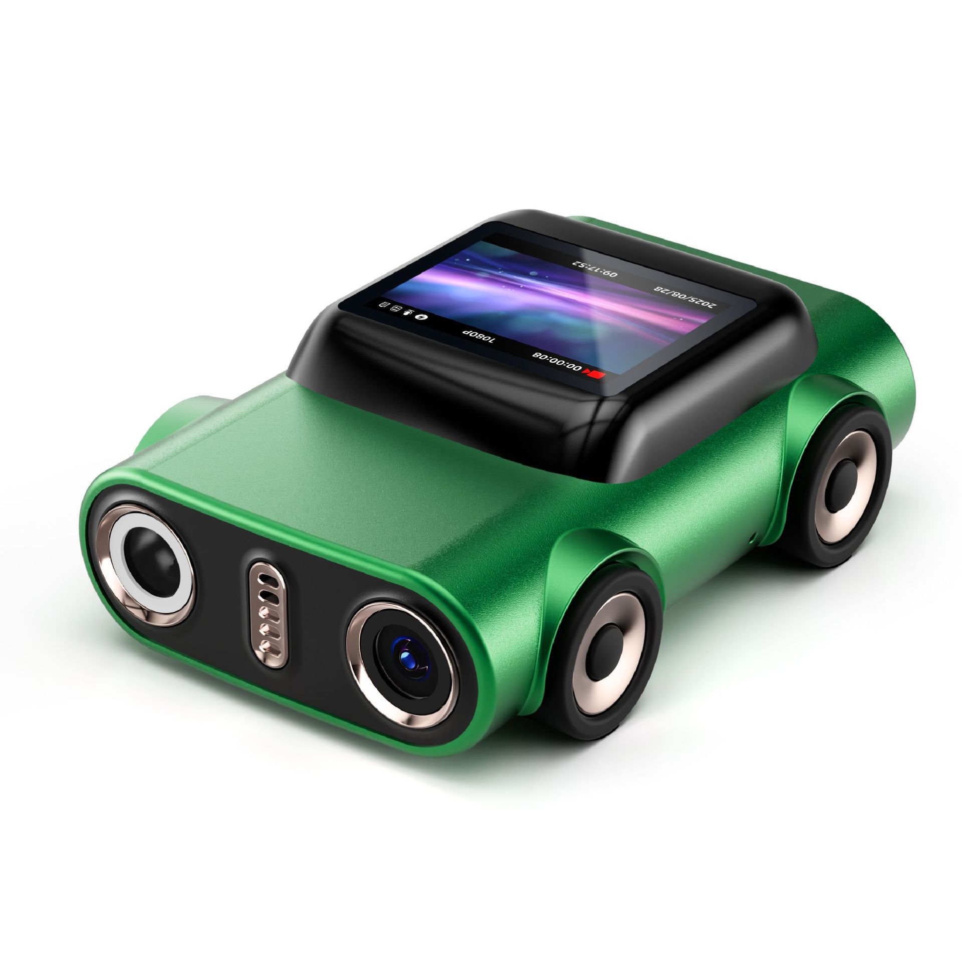 Creative Car-Shaped 2K HD Thumb Camera: Mini & Portable, Auto Focus, Clear in Low Light, Captures Every Wonderful Moment of Childhood and Life（G5 dark green 32G memory card） - Image 2