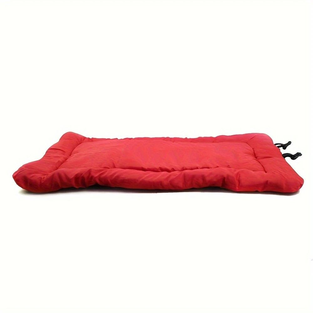 High-quality moisture-proof thick portable camping dog bed suitable for medium / large / small dogs - durable polyester outdoor mat with handle foldable design suitable for travel home and camping trips camping bed(red) - Image 8
