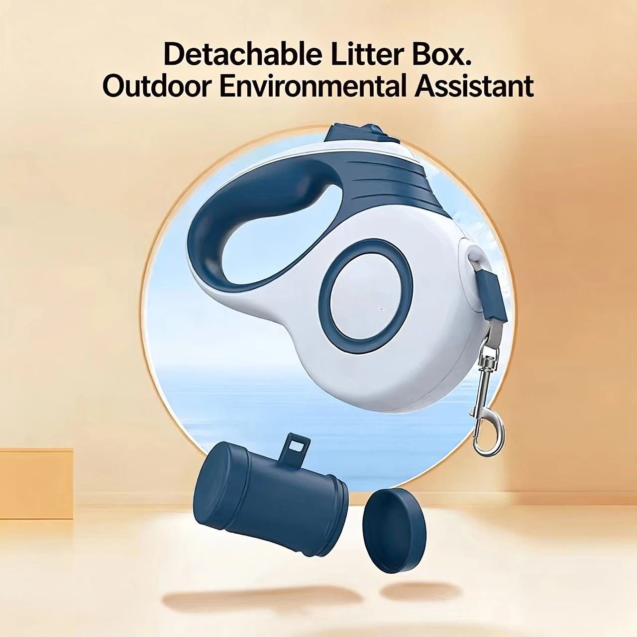 Multi-function Automatic Retractable Pet Leash: High-Strength Anti-Break, One-Click Lock, Comfortable Grip, Eco-Friendly Waste Disposal, 3 Meters/118.11 Inches for Secure Dog Walking(claret-red) - Image 6