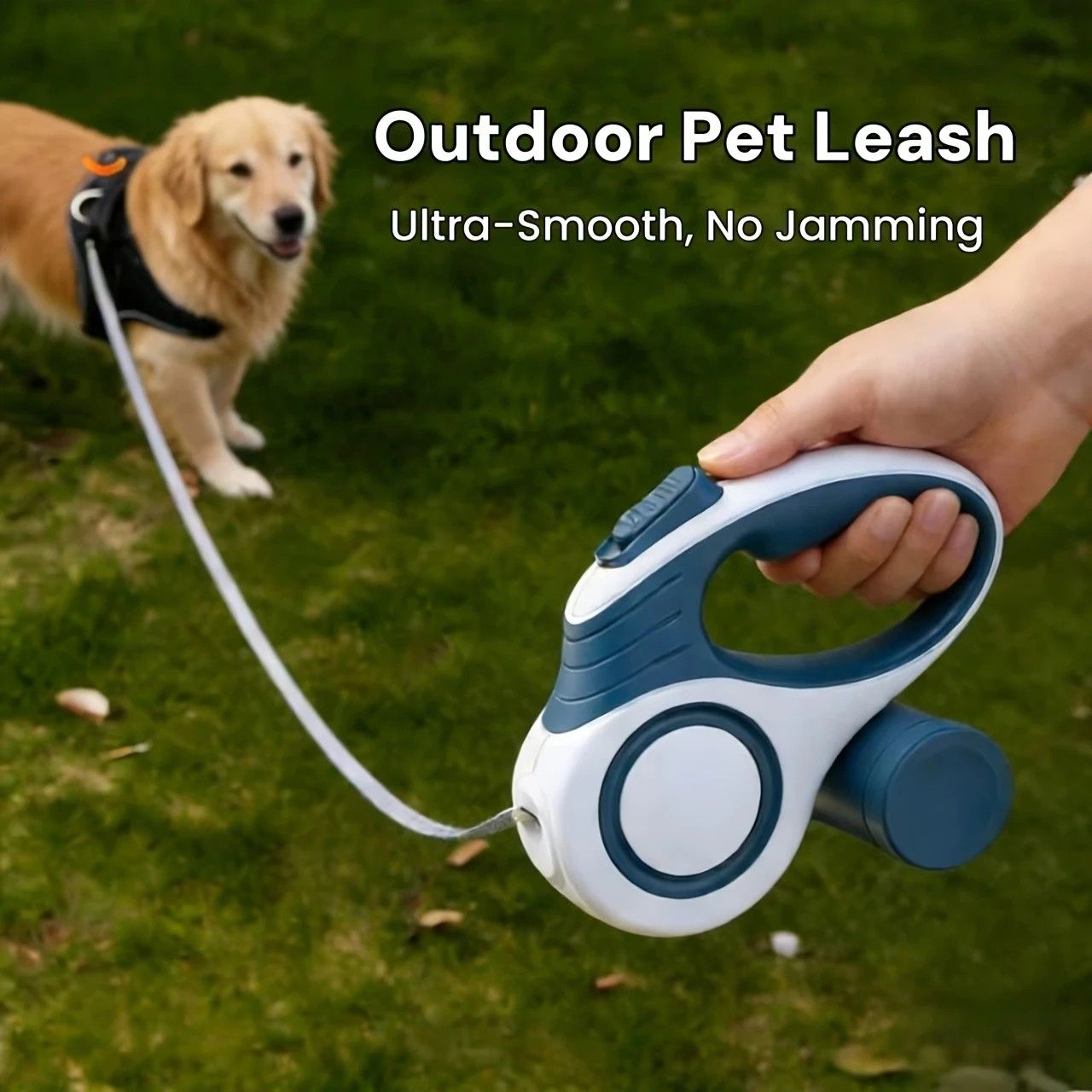 Multi-function Automatic Retractable Pet Leash: High-Strength Anti-Break, One-Click Lock, Comfortable Grip, Eco-Friendly Waste Disposal, 5 Meters/196.85 Inches for Secure Dog Walking(claret-red) - Image 8
