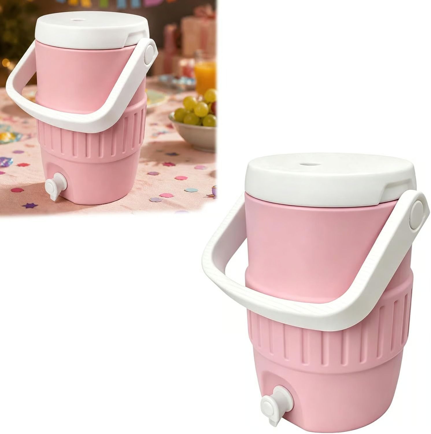 Can-style insulated drink holder, mini can cooling cup, portable double-layer lightweight travel camping outdoor insulating sleeve for soda, beer and other beverages.(pink) - Image 1