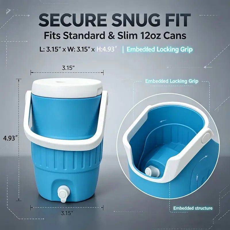 Can-style insulated drink holder, mini can cooling cup, portable double-layer lightweight travel camping outdoor insulating sleeve for soda, beer and other beverages.(GREEN) - Image 4
