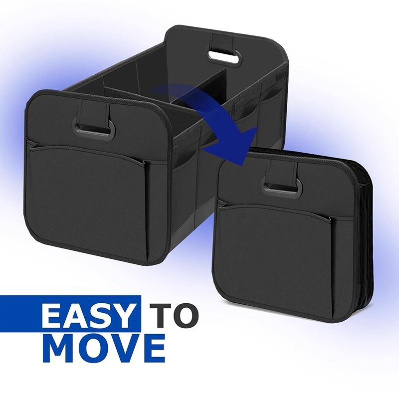 1 Car Trunk Organizer, Automotive Storage, Reinforced Handle, Foldable Multi-Compartment Car Organizer, 600D Oxford Fabric, Suitable for Any Car, SUV, Minivan, Vehicle Storage.BLUE - Image 5