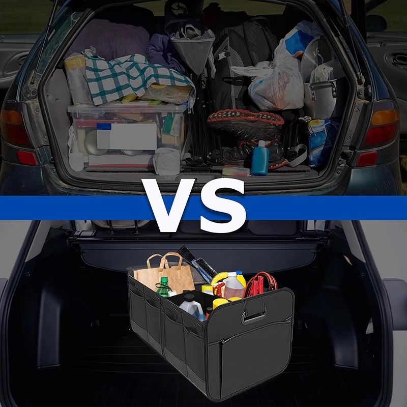 1 Car Trunk Organizer, Automotive Storage, Reinforced Handle, Foldable Multi-Compartment Car Organizer, 600D Oxford Fabric, Suitable for Any Car, SUV, Minivan, Vehicle Storage.BLUE - Image 6