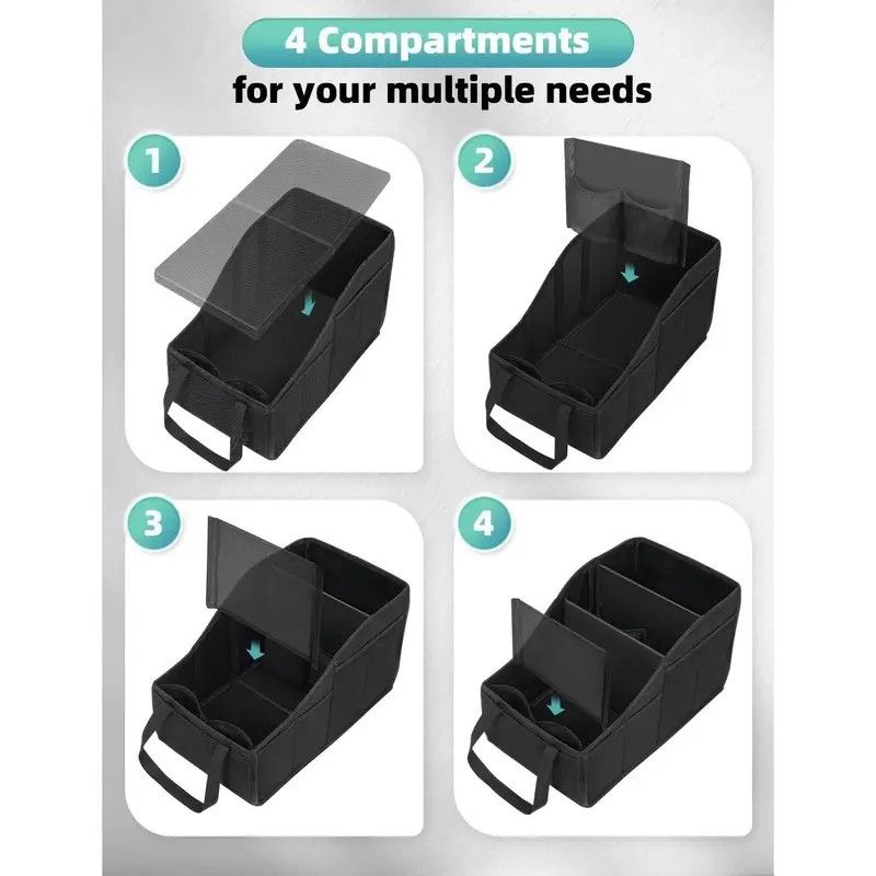 Car Multi-Compartment Organizer: Non-Slip & Spacious, 4-Section Storage for a Tidy Interior - Image 5