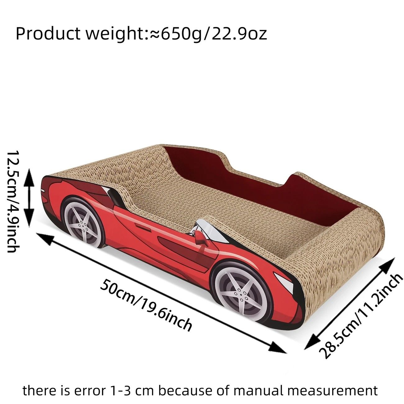 Bestselling Red Racing Car Cat Scratcher Bed | Corrugated Cardboard Durable Cat Bed + Scratcher 2-in-1, Suitable for Cats Under 7kg - Image 7