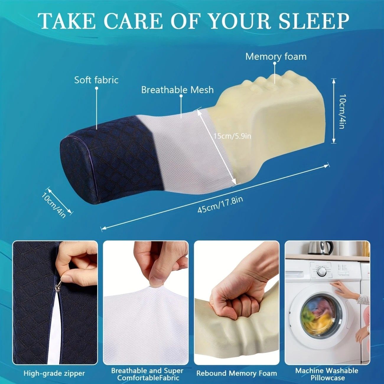 Ergonomic Multi-Purpose Neck Pillow, Memory Foam Support, Breathable and Washable, Versatile Use, Ideal Companion for Office Rest and Home Sleep. - Image 5