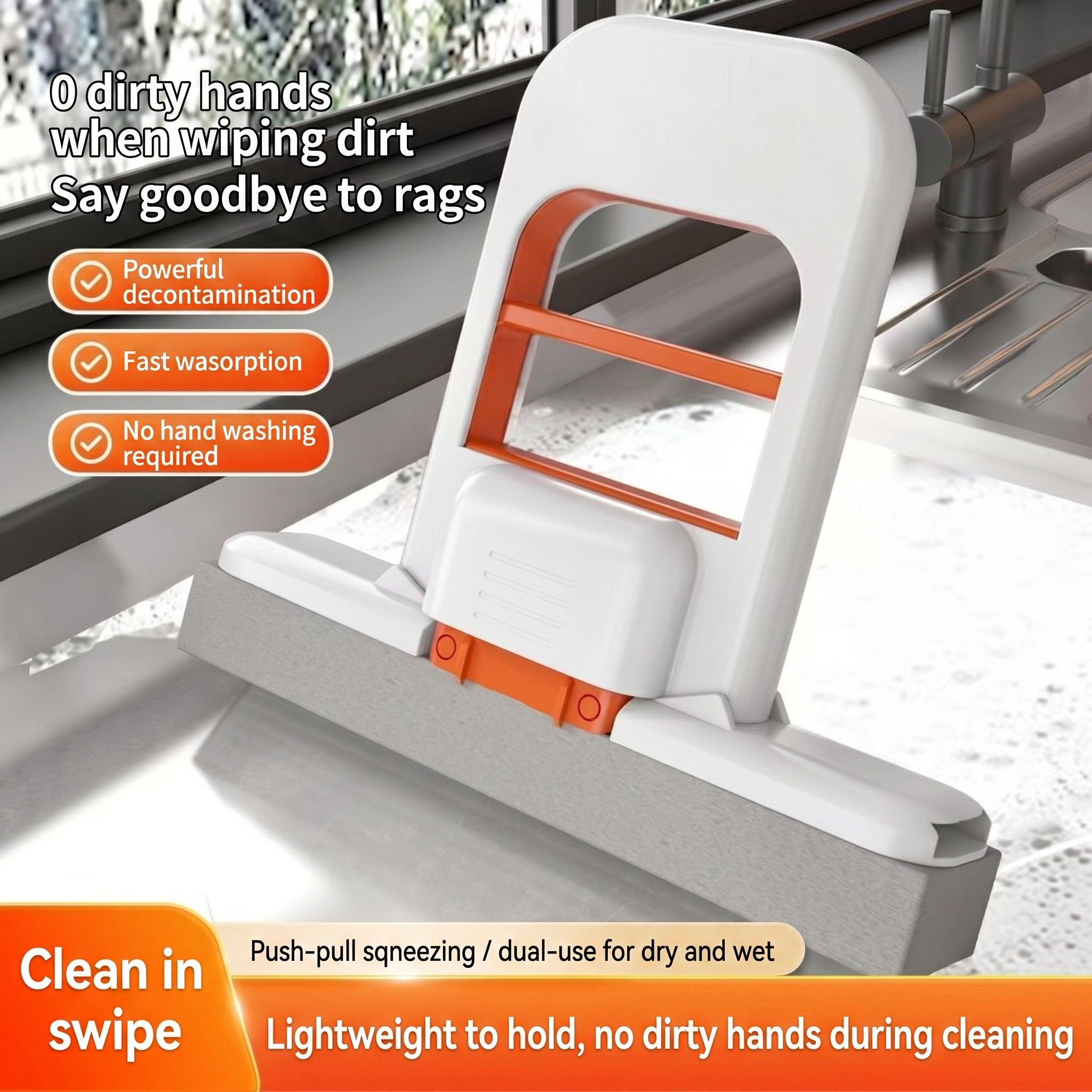 Desktop Mini Mop: Instant Absorb Cotton Head, Wash and Wring Integrated, Clean Without Dirty Hands, Great Helper for Home Cleaning/1 mop +3 sponge disposable desktop cleaner - Image 4