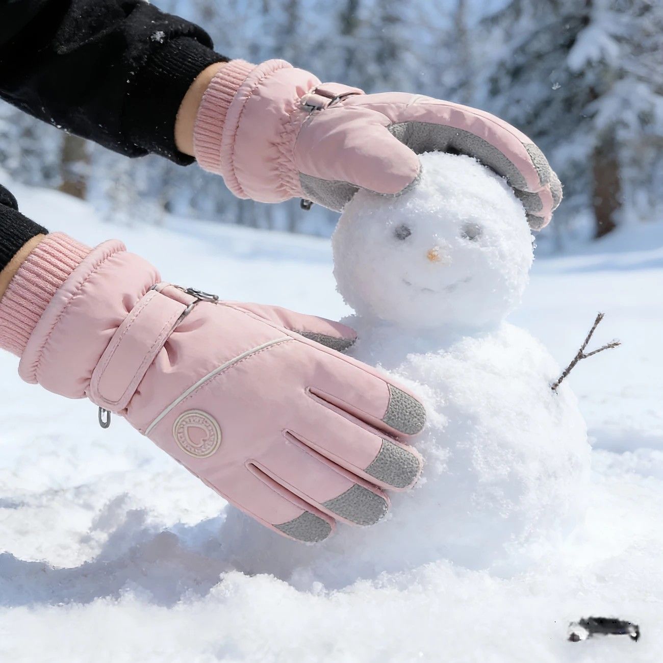 Women's Winter Thick Warm Gloves｜Windproof, Anti-Slip, Touchscreen, Suitable for Skiing, Cycling, and Electric Scooters(pink) - Image 1