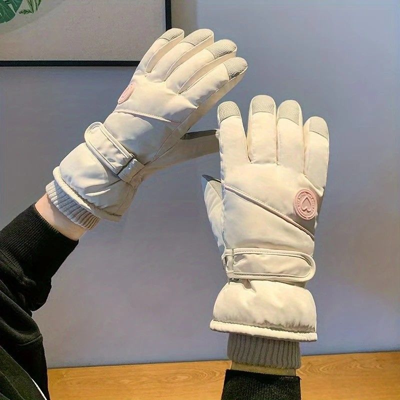 Women's Winter Thick Warm Gloves｜Windproof, Anti-Slip, Touchscreen, Suitable for Skiing, Cycling, and Electric Scooters(pink) - Image 6