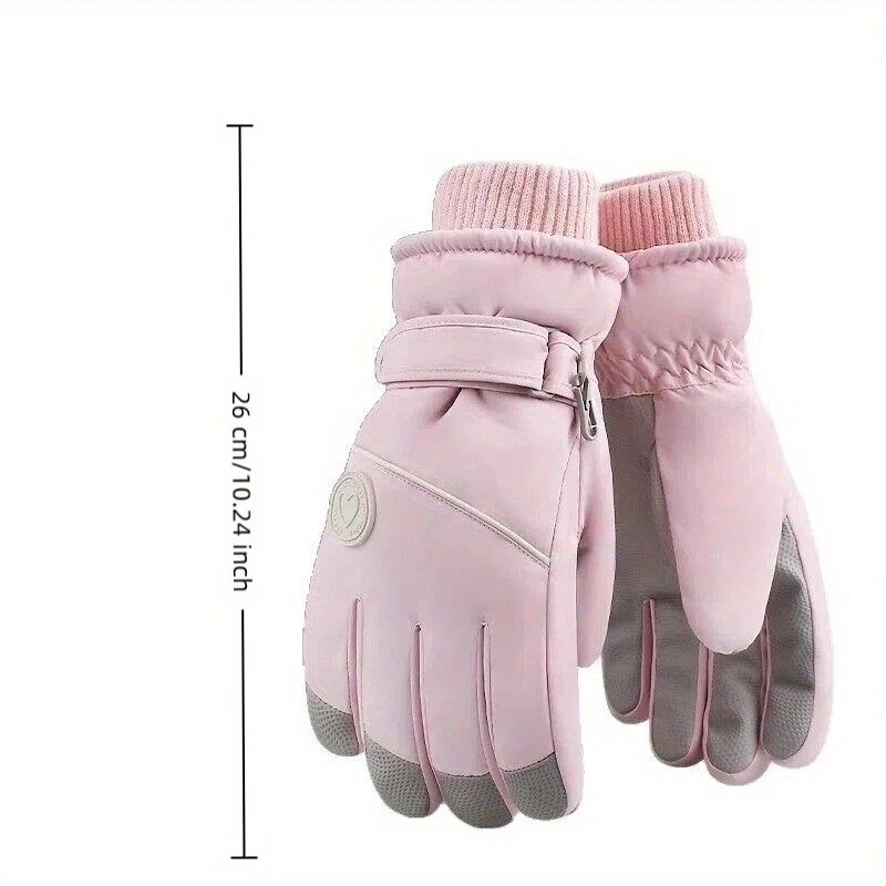 Women's Winter Thick Warm Gloves｜Windproof, Anti-Slip, Touchscreen, Suitable for Skiing, Cycling, and Electric Scooters.beige - Image 2