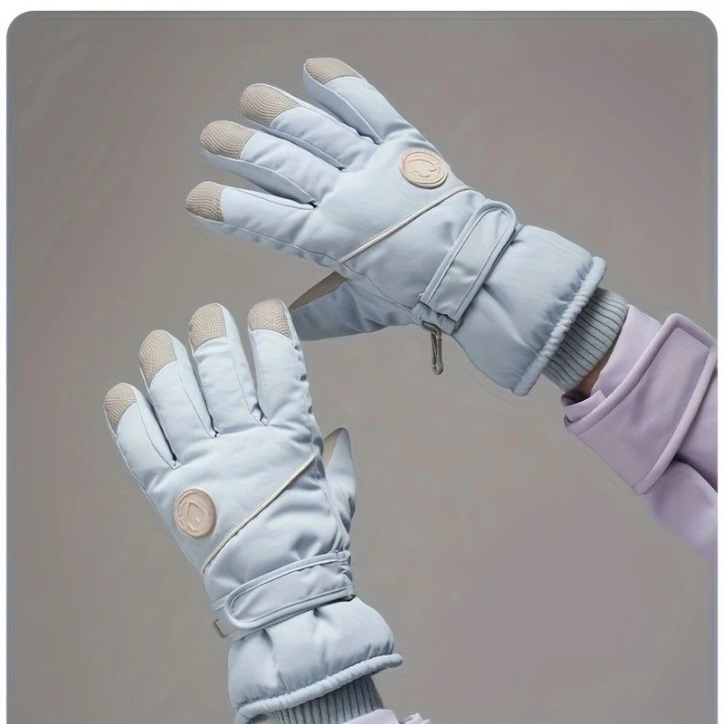 Women's Winter Thick Warm Gloves｜Windproof, Anti-Slip, Touchscreen, Suitable for Skiing, Cycling, and Electric Scooters.beige - Image 6
