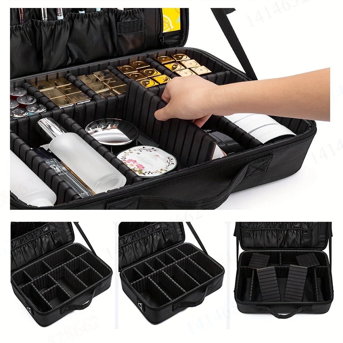 Professional Makeup Case: Flexible Zoning, Triple-tier Capacity, Your Hassle-free Travel Storage Partner. - Image 3