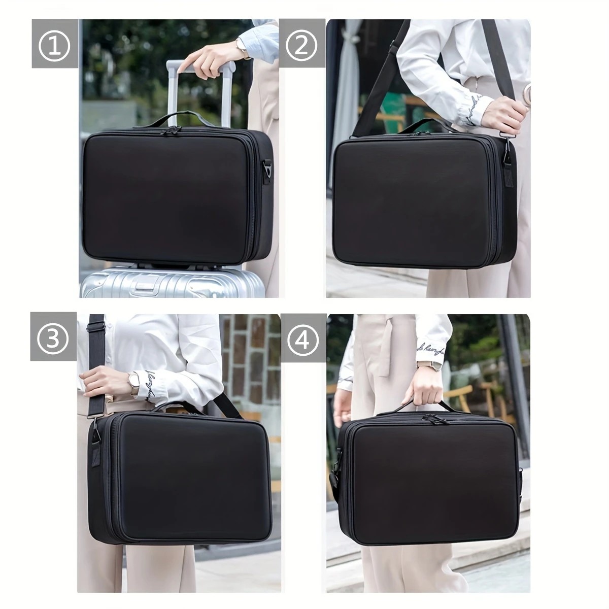 Professional Makeup Case: Flexible Zoning, Triple-tier Capacity, Your Hassle-free Travel Storage Partner. - Image 7