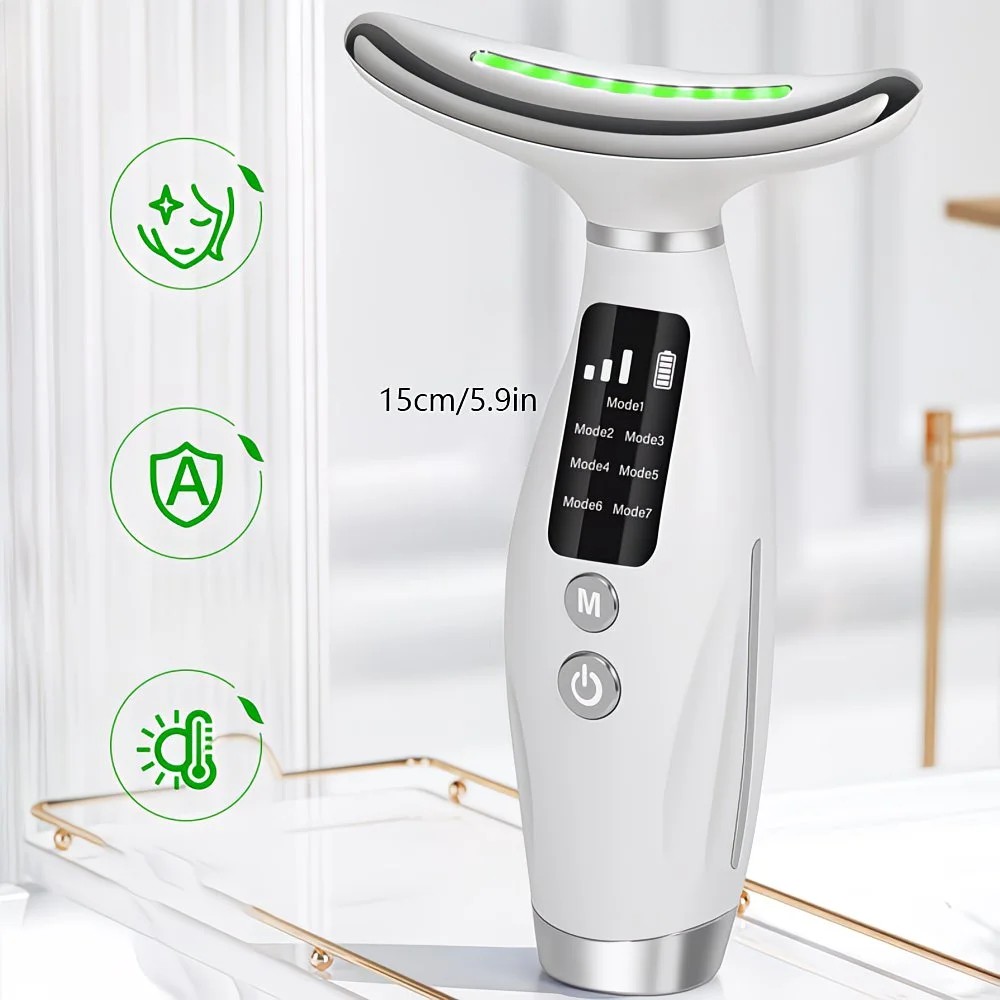 Rechargeable Facial and Neck Beauty Device, 7-Mode Facial Massage, the Perfect Gift for Women and Girls - Image 4
