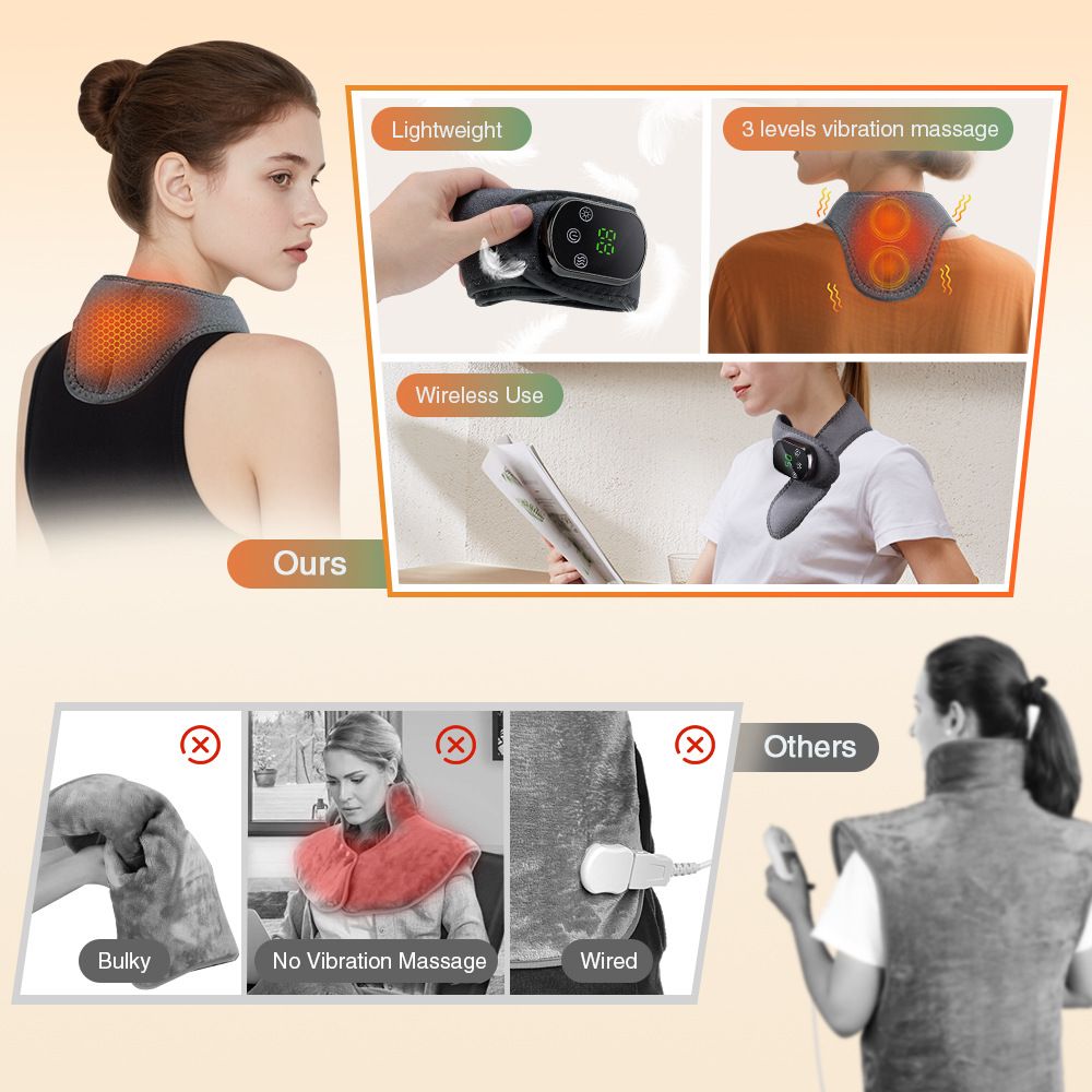 Heated Neck Wrap with Massage – Infrared Heat Therapy, Vibration Massage, Rechargeable & Adjustable | NEW ARRIVAL - Image 6