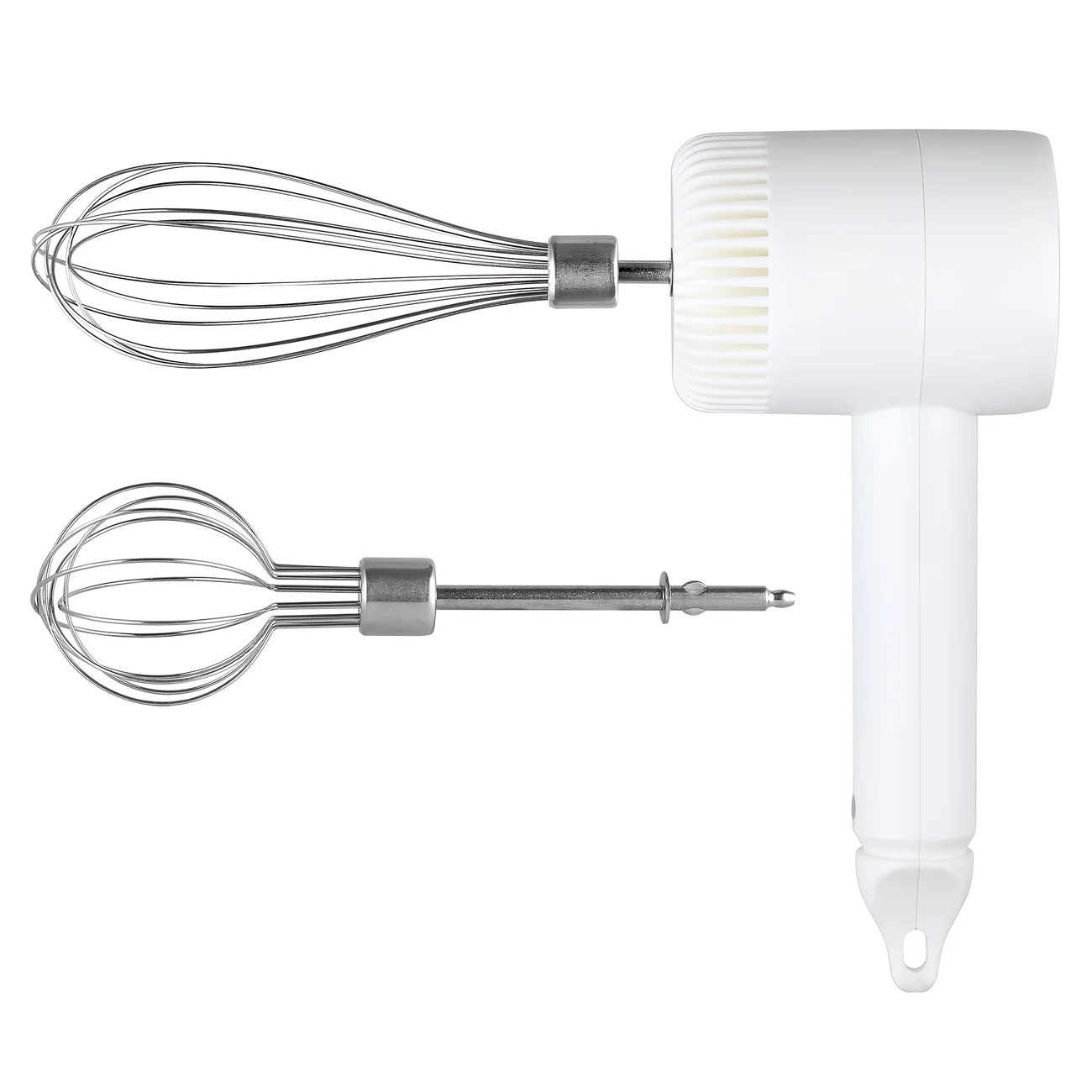White  Wireless charging handheld mixer, 30W with three-speed settings. Dual whisk heads designed for whipping eggs, cream, and batter. Suitable for both kitchen and outdoor use, also an ideal gift. - Image 1