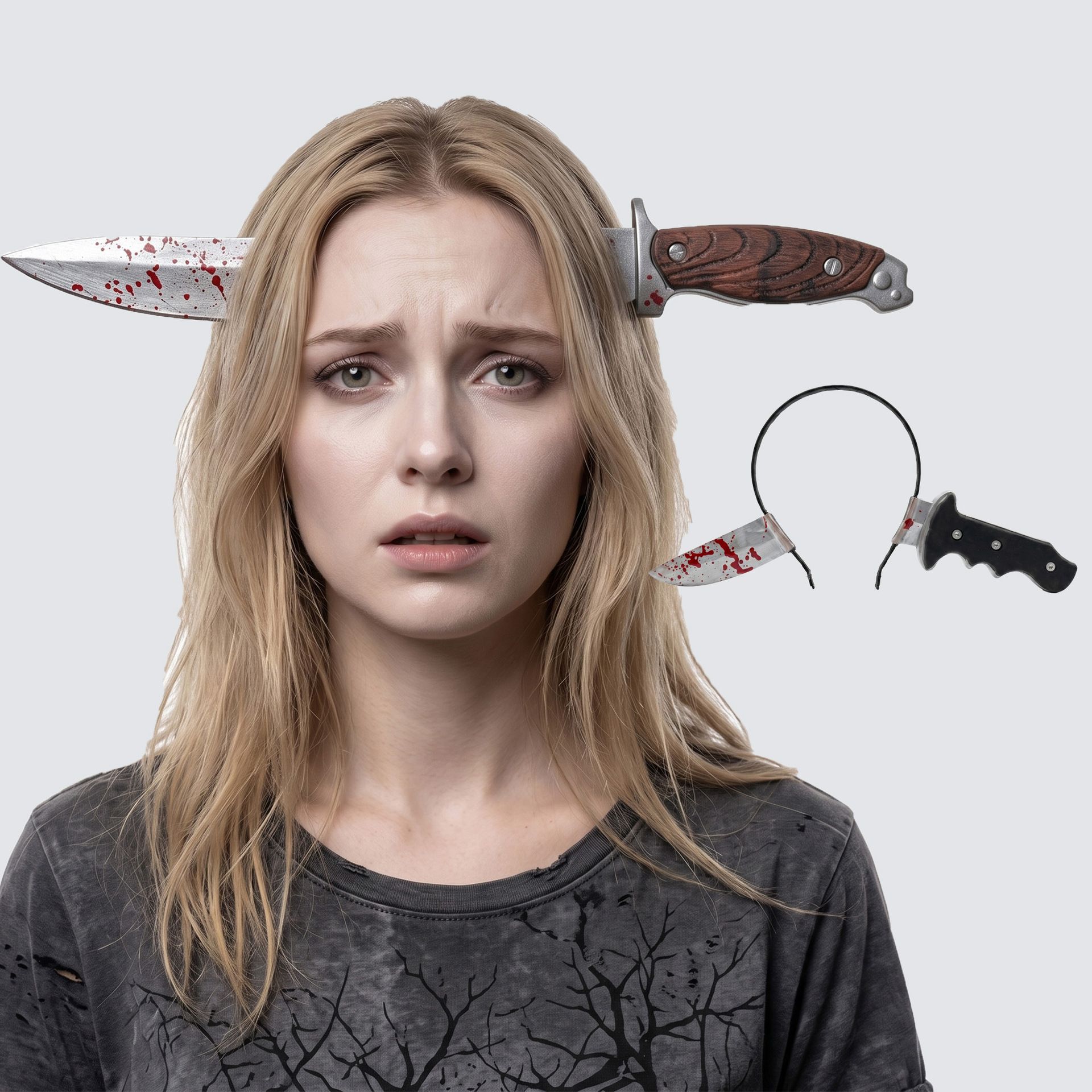 Captain Jack Inspired Plug Dagger Headband: Safe and Lightweight PET Material, Classic Dual-Blade Design, Upgraded Sturdy Build, a Must-Have Pirate Accessory for Cosplay and Parties!/brown - Image 3