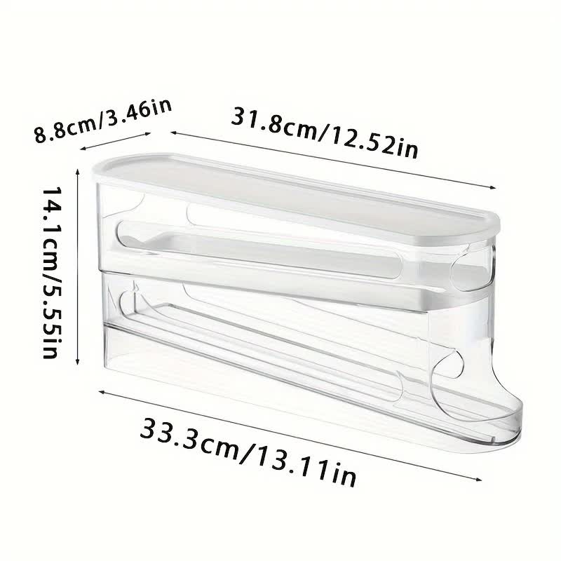 2pcs Automatic Replenishing Egg Box: Refrigerator Storage Essential, Space - saving and Easy to Access - Image 8