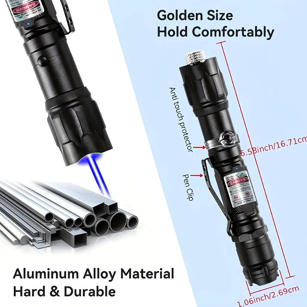 1 piece Red High-Power Red Laser Pointer, Laser Pointer for Indoor Meetings, Tactical Laser Flashlight for Outdoor Camping and Hiking - Image 8