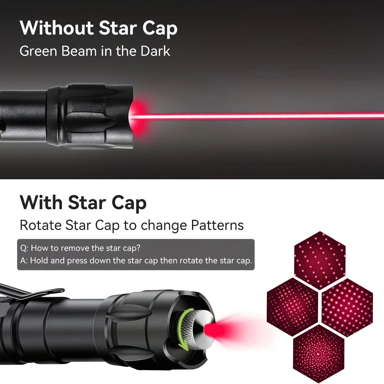1 piece Green High-Power Green Laser Pointer, Laser Pointer for Indoor Meetings, Tactical Laser Flashlight for Outdoor Camping and Hiking - Image 1