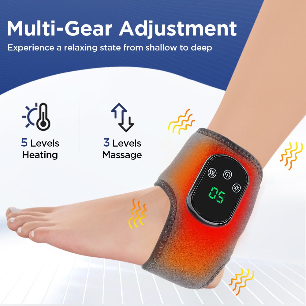 Heated Ankle Wrap with Massage – Infrared Heat Therapy, Vibration Massage, Rechargeable & Adjustable Strap | [NEW ARRIVAL] - Image 2