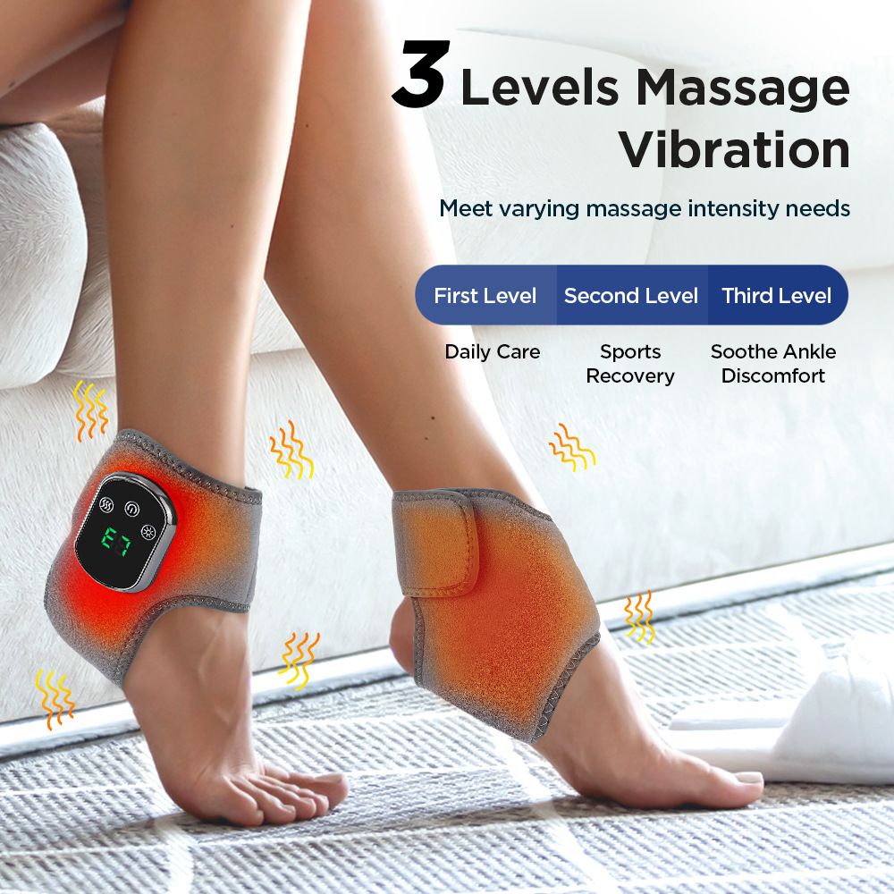 Heated Ankle Wrap with Massage – Infrared Heat Therapy, Vibration Massage, Rechargeable & Adjustable Strap | [NEW ARRIVAL] - Image 3