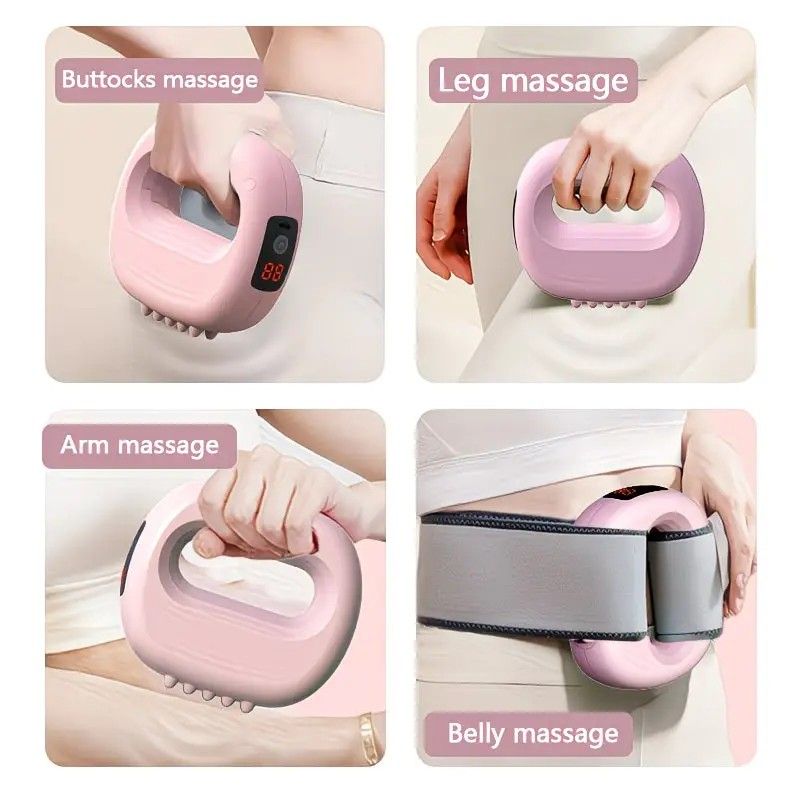 1PC Multifunctional 5-Speed Massage Ring: Mini Fascia Gun, Universal for Whole Body Waist and Back, Essential for Fat Burning and Fitness Relaxation./pink - Image 6