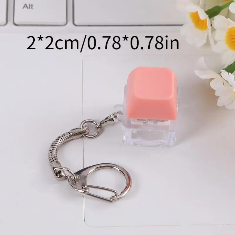 （1key/4key/9 key)3PCS Creative Fingertip Stress Reliever: Keyboard Click Sound Keychain, Colorful Fidget Ring Relaxation Companion - Image 2