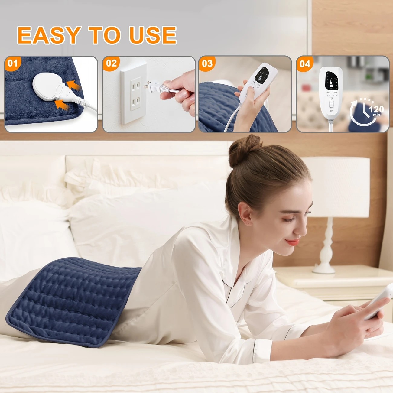 purple This large heating pad (24
