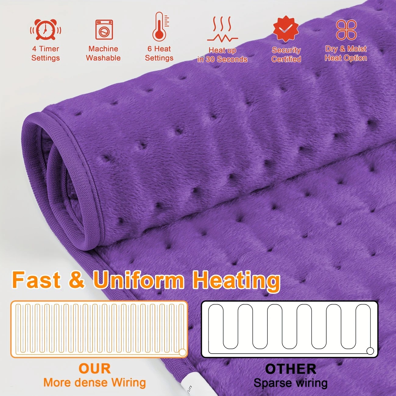 Dark grey This large heating pad (24