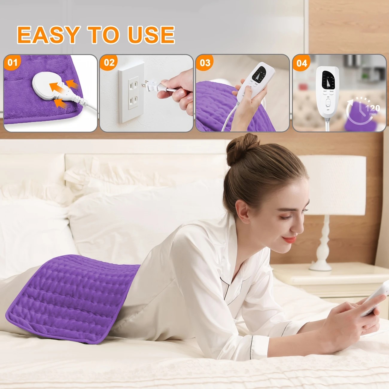 Dark blue This large heating pad (24