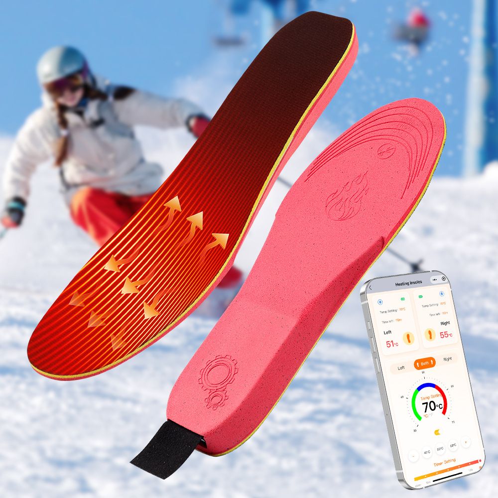 Rechargeable Heated Insoles with Bluetooth APP Control – 3 Heat Settings (40–60°C), Trim-to-Fit, 3000mAh Battery | NEW ARRIVAL(NO: S) - Image 1