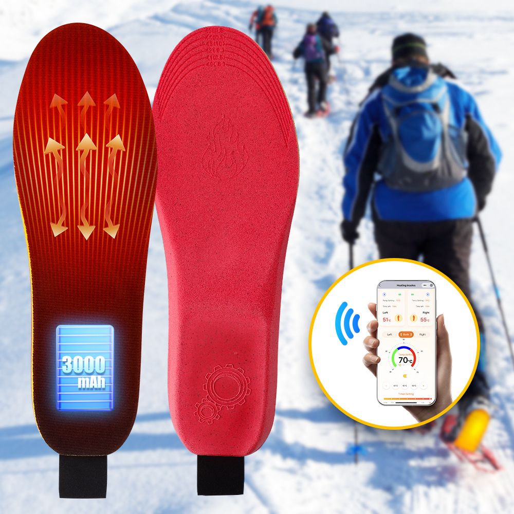 Rechargeable Heated Insoles with Bluetooth APP Control – 3 Heat Settings (40–60°C), Trim-to-Fit, 3000mAh Battery | NEW ARRIVAL(NO: S) - Image 3