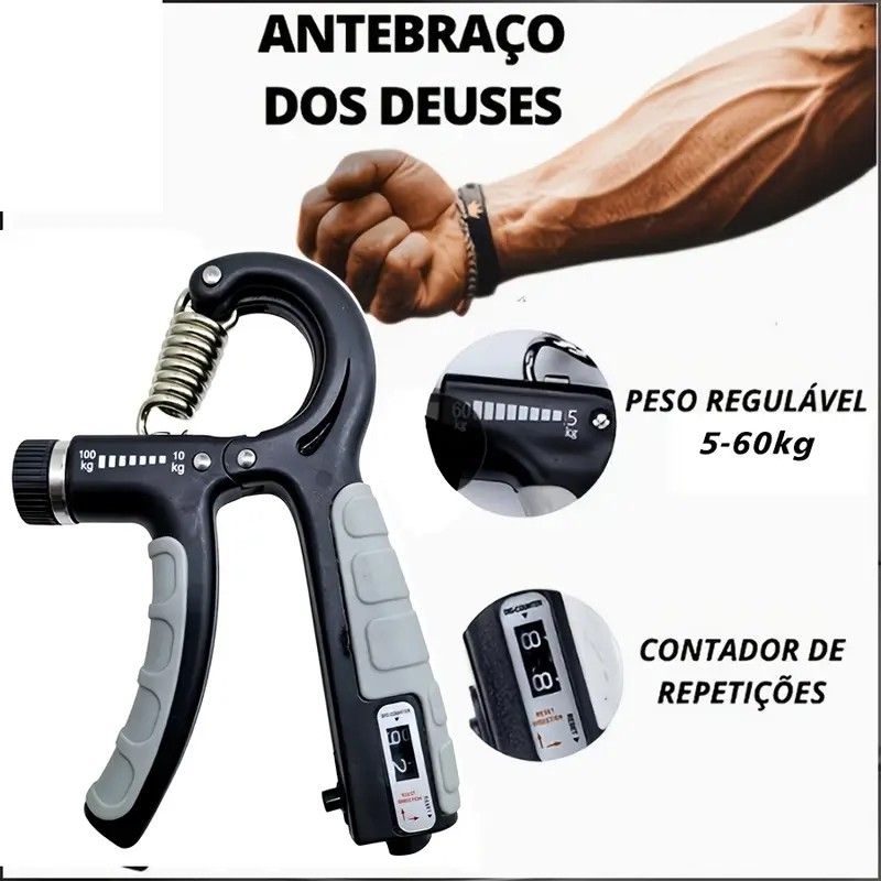 Adjustable Heavy-Duty Grip Strengthener with Counter, 10-100kg – Powerful Forearm and Wrist Builder for Complete Muscle Training & Strength Conditioning(BLACK+GREY) - Image 5