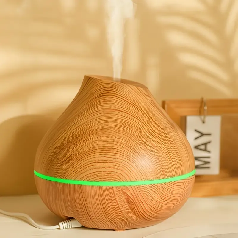 Wood Grain Aroma Humidifier, Energy-Saving Fragrance Spray, Seven-Color Ambient Light, Smart Timer, Quiet Humidification, Perfect Home SPA Companion - Image 2