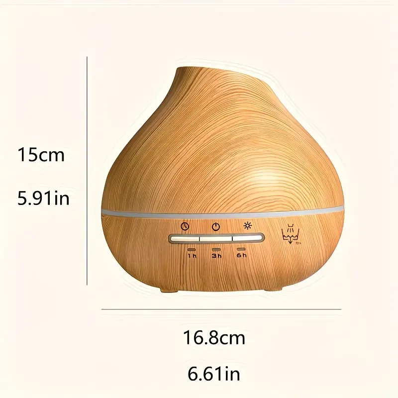 Wood Grain Aroma Humidifier, Energy-Saving Fragrance Spray, Seven-Color Ambient Light, Smart Timer, Quiet Humidification, Perfect Home SPA Companion - Image 6