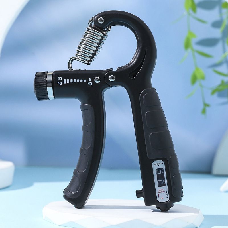 Adjustable Heavy-Duty Grip Strengthener with Counter, 5-60kg – Powerful Forearm and Wrist Builder for Complete Muscle Training & Strength Conditioning（black) - Image 1