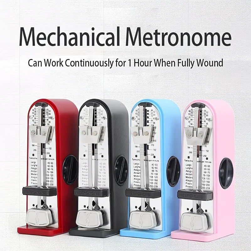 Portable Mini Mechanical Metronome – Battery-Free Instrument Beat Keeper, Universal Rhythm Training Aid for Piano, Guitar, Ukulele, and Wind Instruments(RED) - Image 5