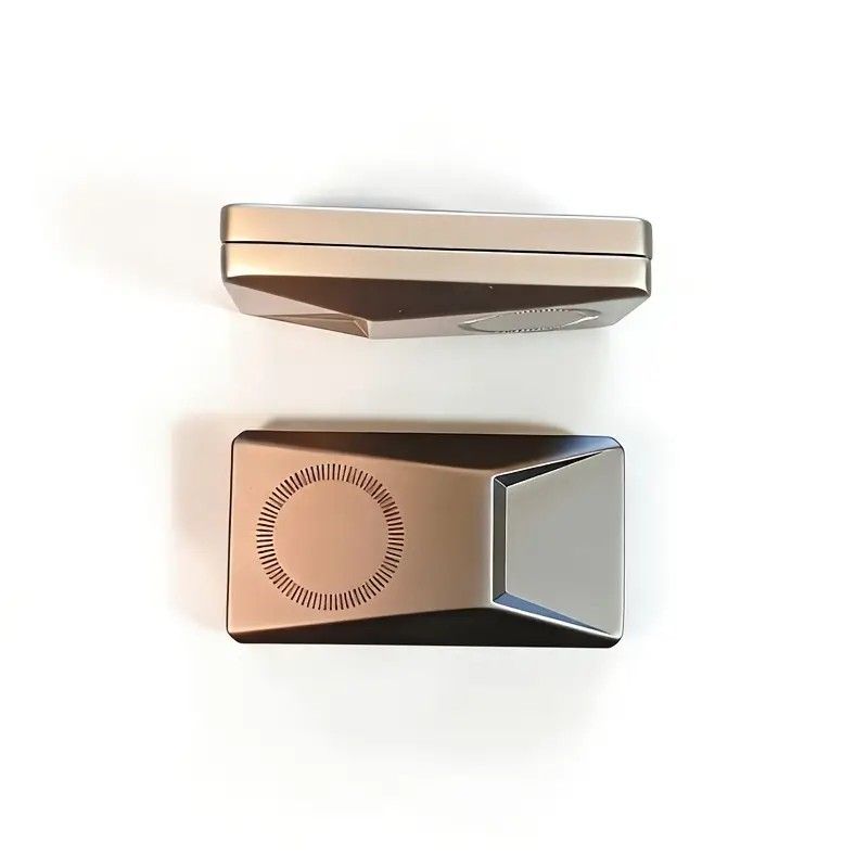Zinc Alloy Cyber Pusher Click Coin, Mini Metal Fingertip Stress Reliever, EDC Crisp Click Sound Office Desk Toy(khaki) - Image 5