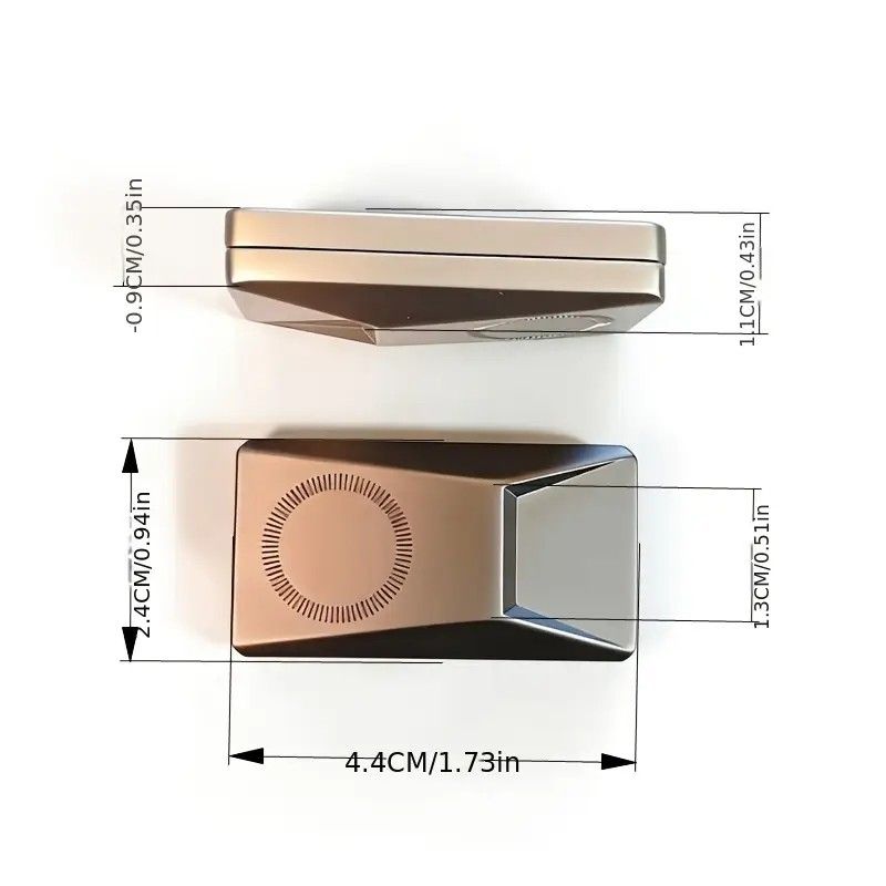 Zinc Alloy Cyber Pusher Click Coin, Mini Metal Fingertip Stress Reliever, EDC Crisp Click Sound Office Desk Toy(khaki) - Image 8