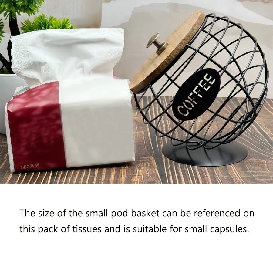 1pc Unique Coffee Capsule Basket Iron Coffee Pod Holder with Slanted Design for Home Bar and Cafe Display。black - Image 8