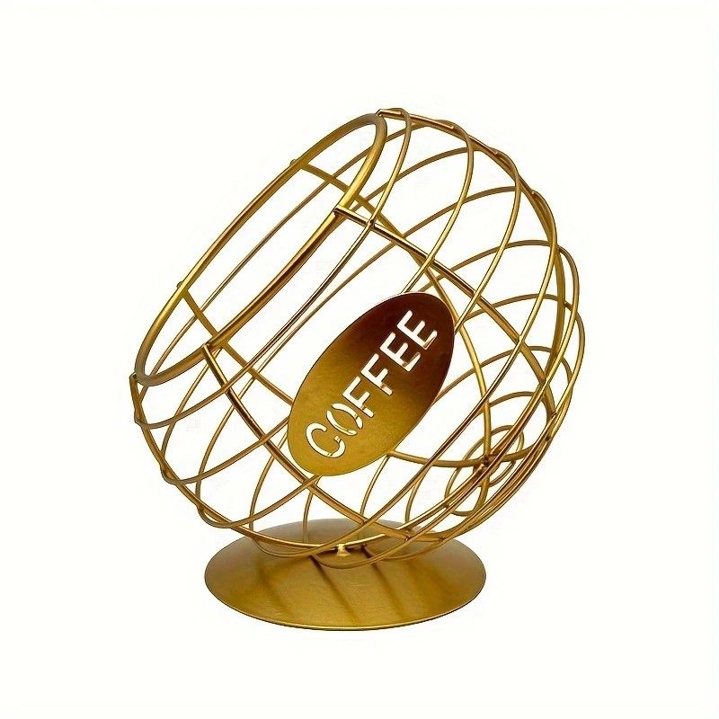 1pc Unique Coffee Capsule Basket Iron Coffee Pod Holder with Slanted Design for Home Bar and Cafe Display.golden - Image 6
