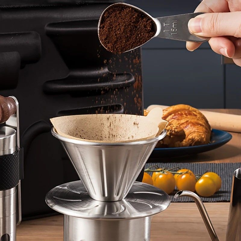 6-Piece Pour Over Coffee Set, Coffee Machine Gift Box, Pour Over Coffee Kettle, Coffee Cup, Coffee Bean Grinder Set.inherent/true qualities - Image 8